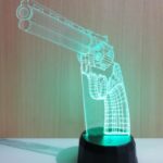 Lámpara Led 3D Colt,Pistola
