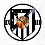 reloj de vinilo escudo de atletico madrid