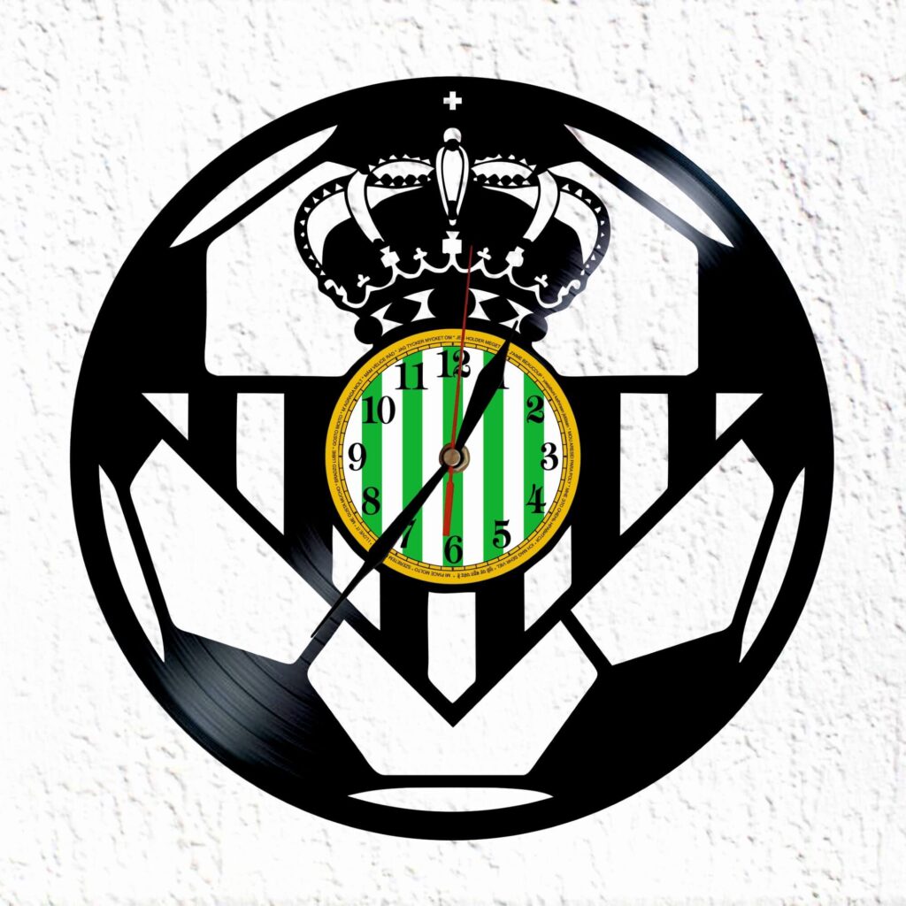 reloj vinilo escudo real betis balompie