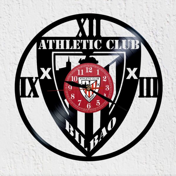 reloj de vinilo escudo de atletic club bilbao