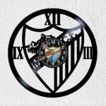 reloj de vinilo escudo de malaga f c