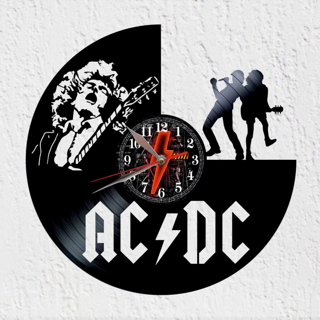 reloj vinilo acdc