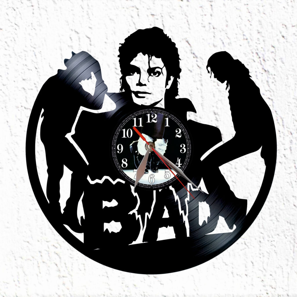 reloj vinilo pared michael jackson