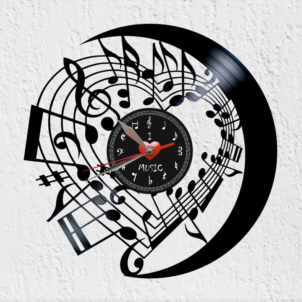 reloj vinilo i love music