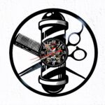 reloj de vinilo barbería