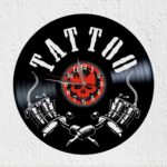 reloj de vinilo tattoo