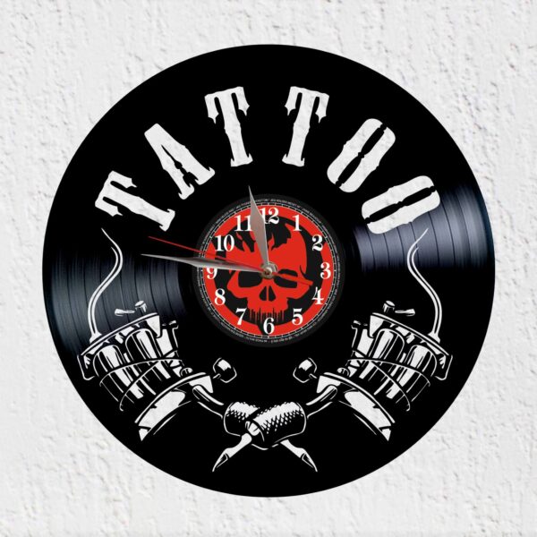 reloj de vinilo tattoo