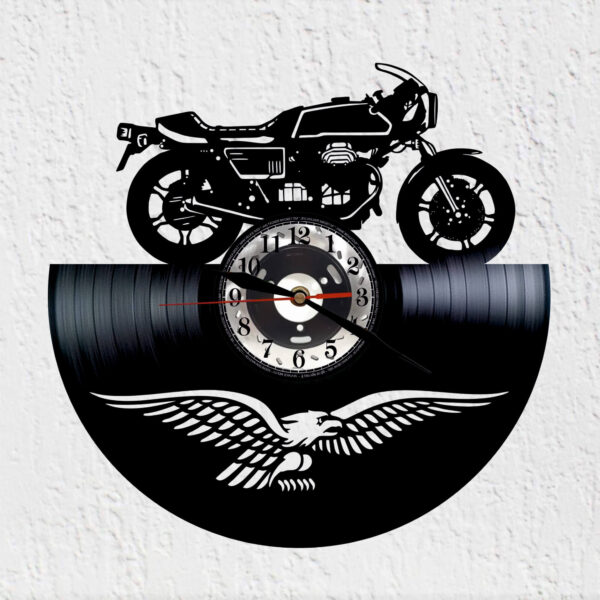 reloj de vinilo moto guzzi