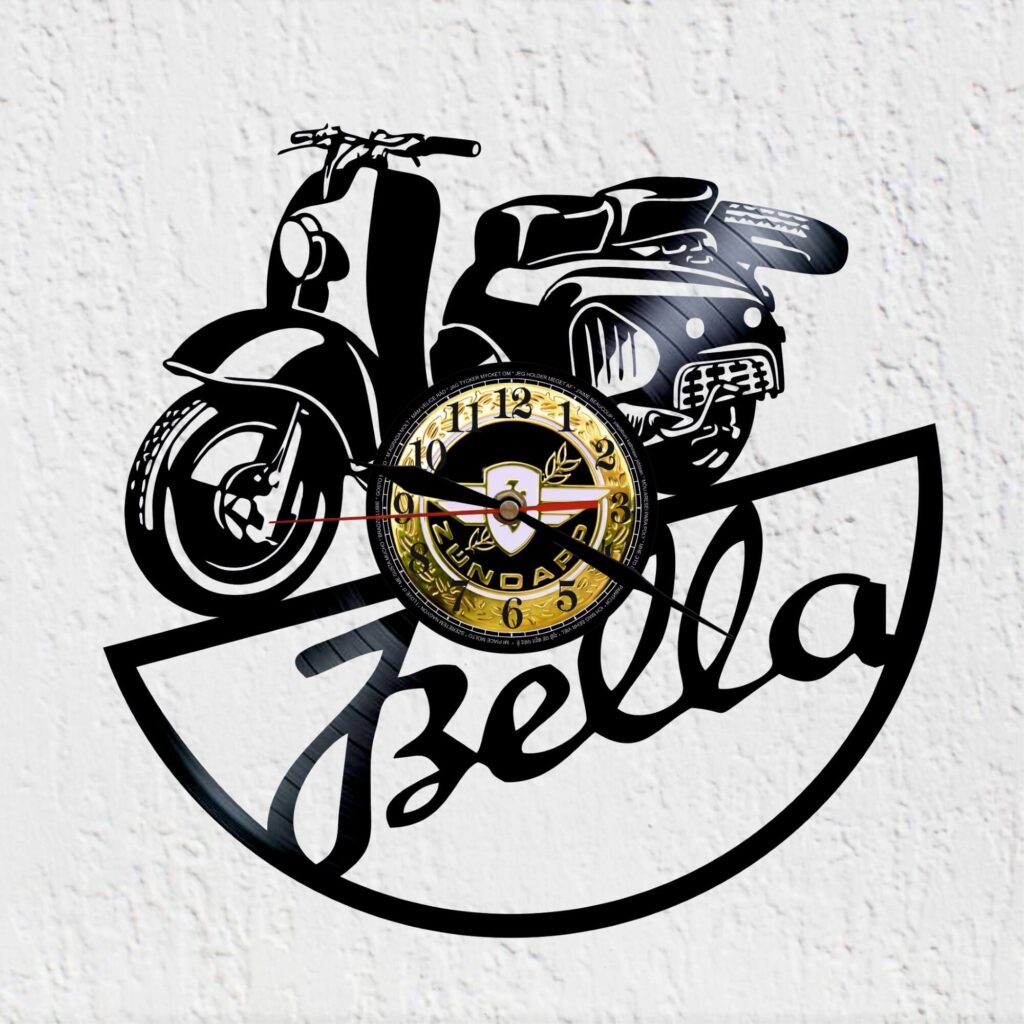 reloj de vinilo zündapp bella