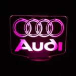 Lámpara Led 3D Símbolo Audi