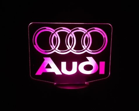 audi Lámpara Led 3D Símbolo Audi - Imagen 1