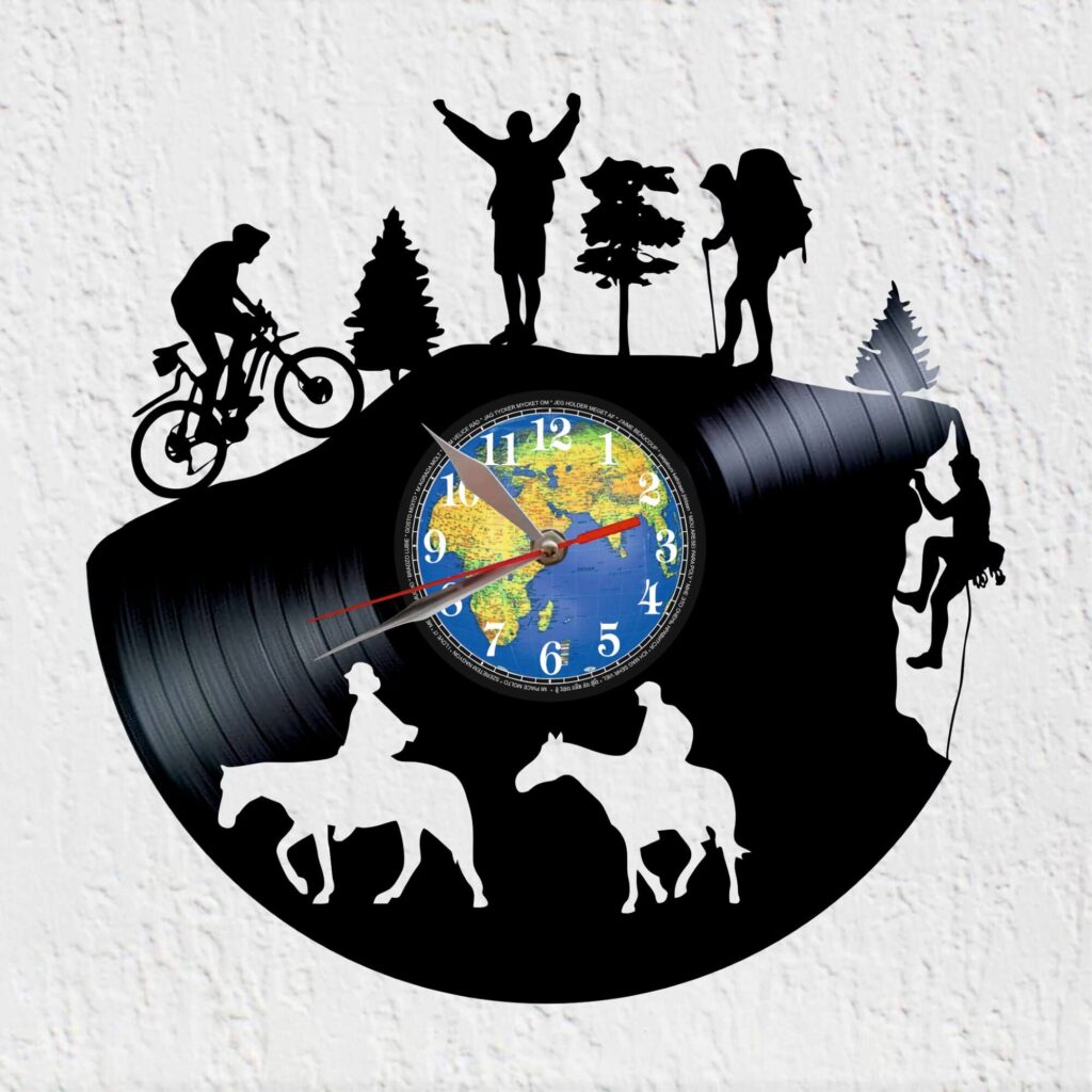 reloj de vinilo aventura