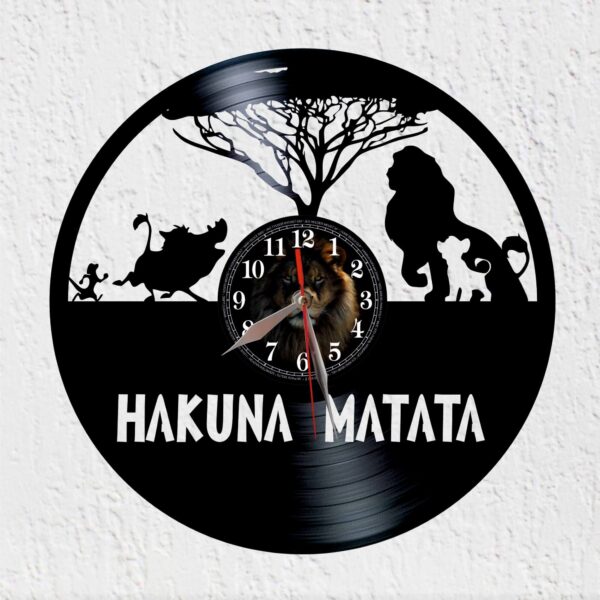 reloj de vinilo Rey León