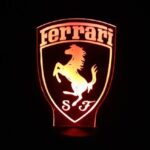 Lámpara Led 3D Símbolo Ferrari
