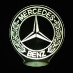 Lámpara Led 3D Mercedes símbolo