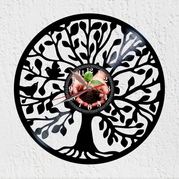 reloj de vinilo arbol de la vida