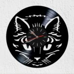 reloj de vinilo gato