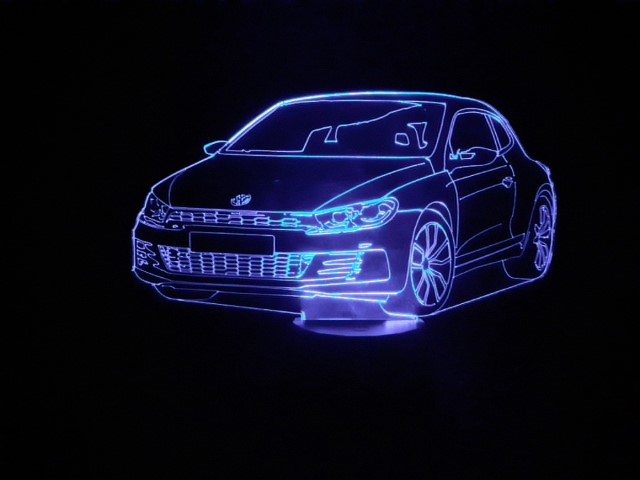 scirocco Lámpara Led 3D Volkswagen Scirocco - Imagen 1