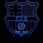 Lámpara Led 3D Escudo del Barcelona F.C.