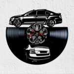 reloj de vinilo skoda