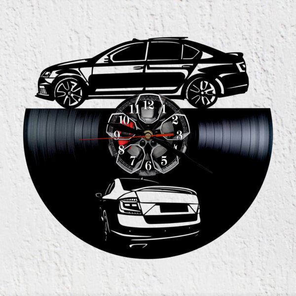 reloj de vinilo skoda