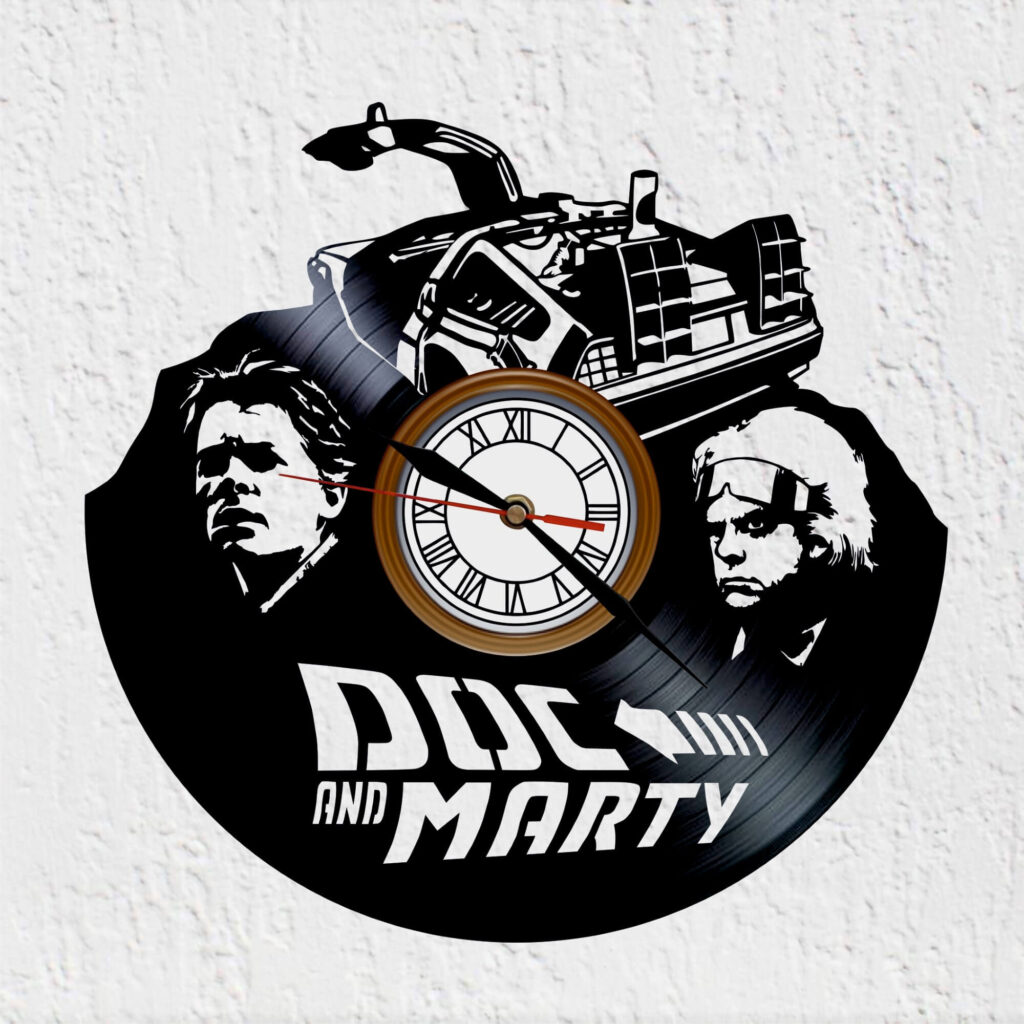 reloj de vinil regreso al futuro