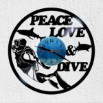 reloj de vinilo submarinismo
