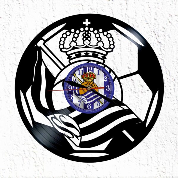 reloj de vinilo escudo de real sociedad