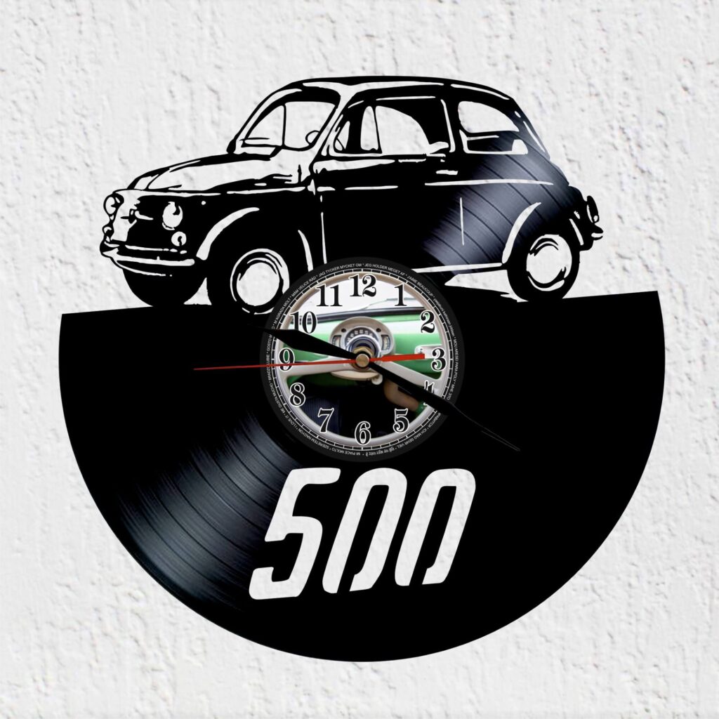 reloj de vinilo seat fiat 500