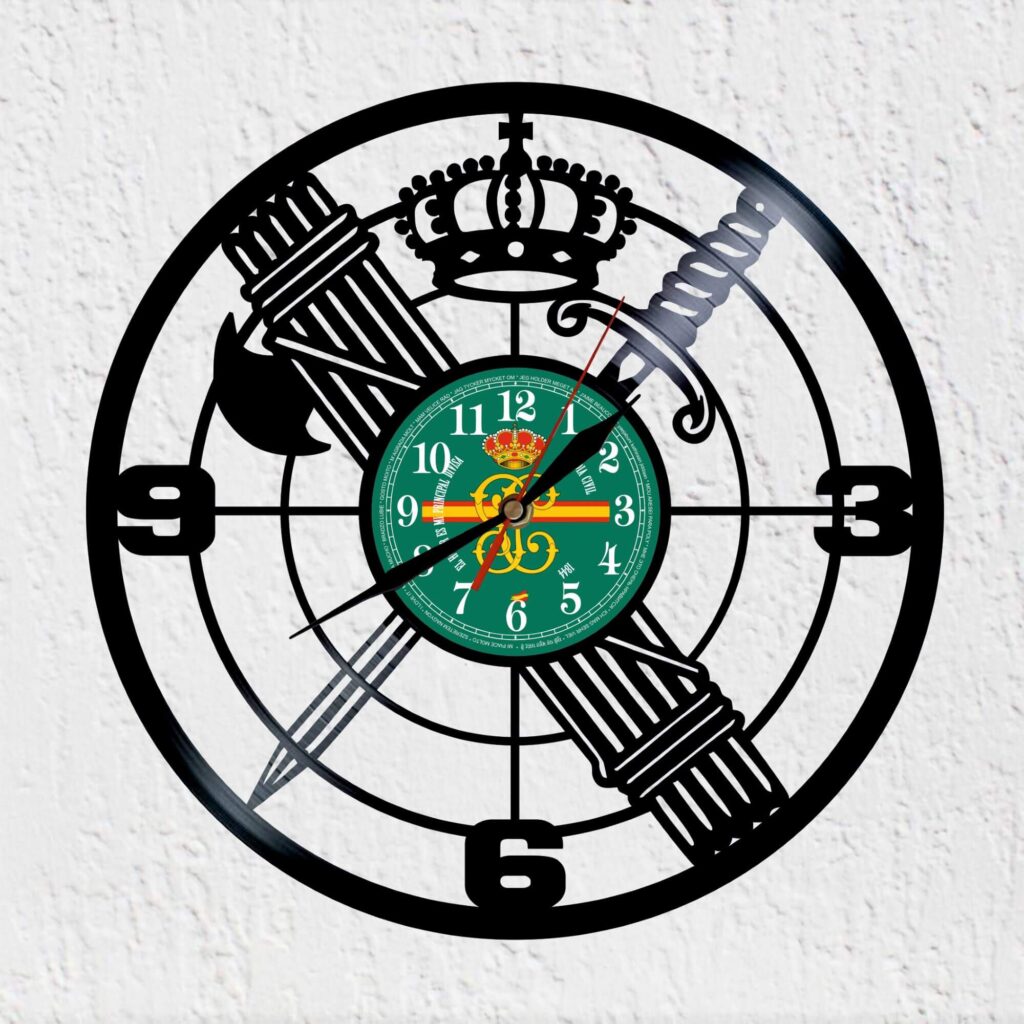 reloj de vinilo guardia civil