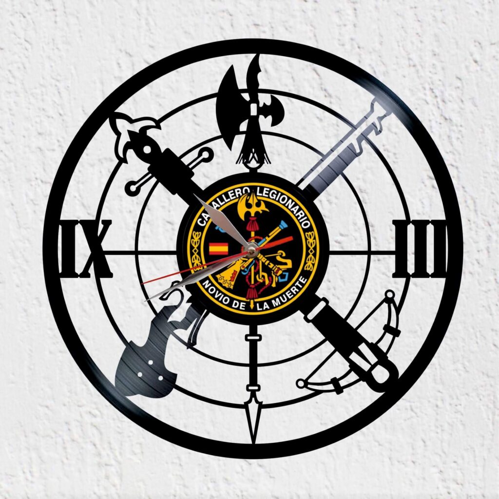 reloj de vinilo legión
