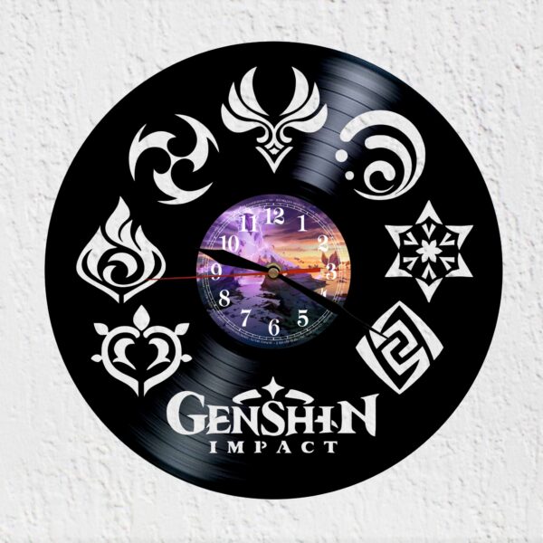 reloj vinilo genshin impact