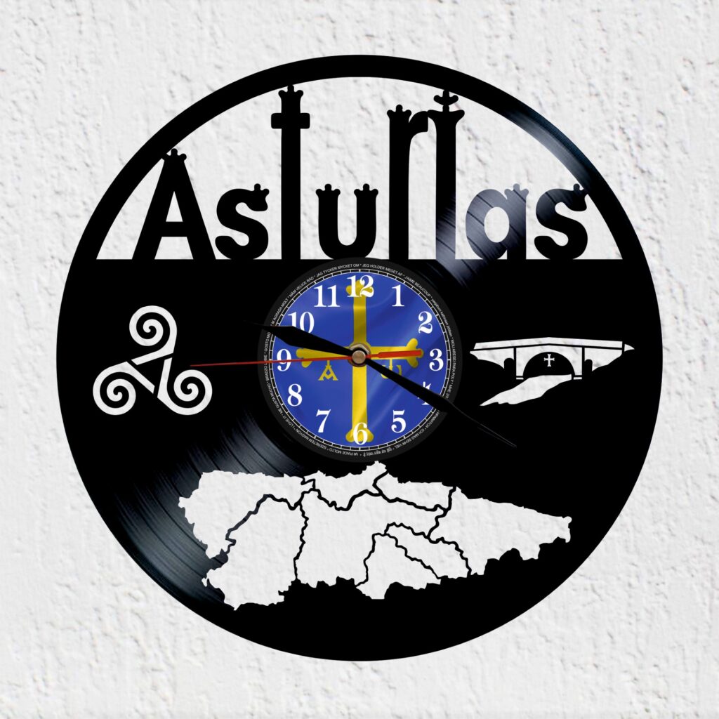 reloj de vinilo asturias