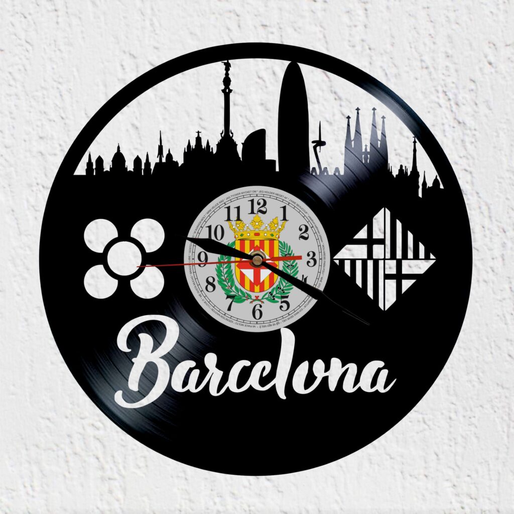 reloj de vinilo barcelona