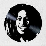 silueta de bob marley