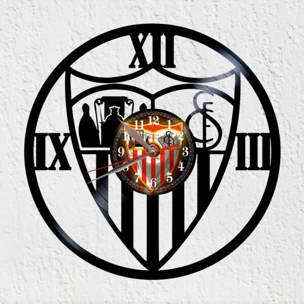 reloj de vinilo escudo de sevilla