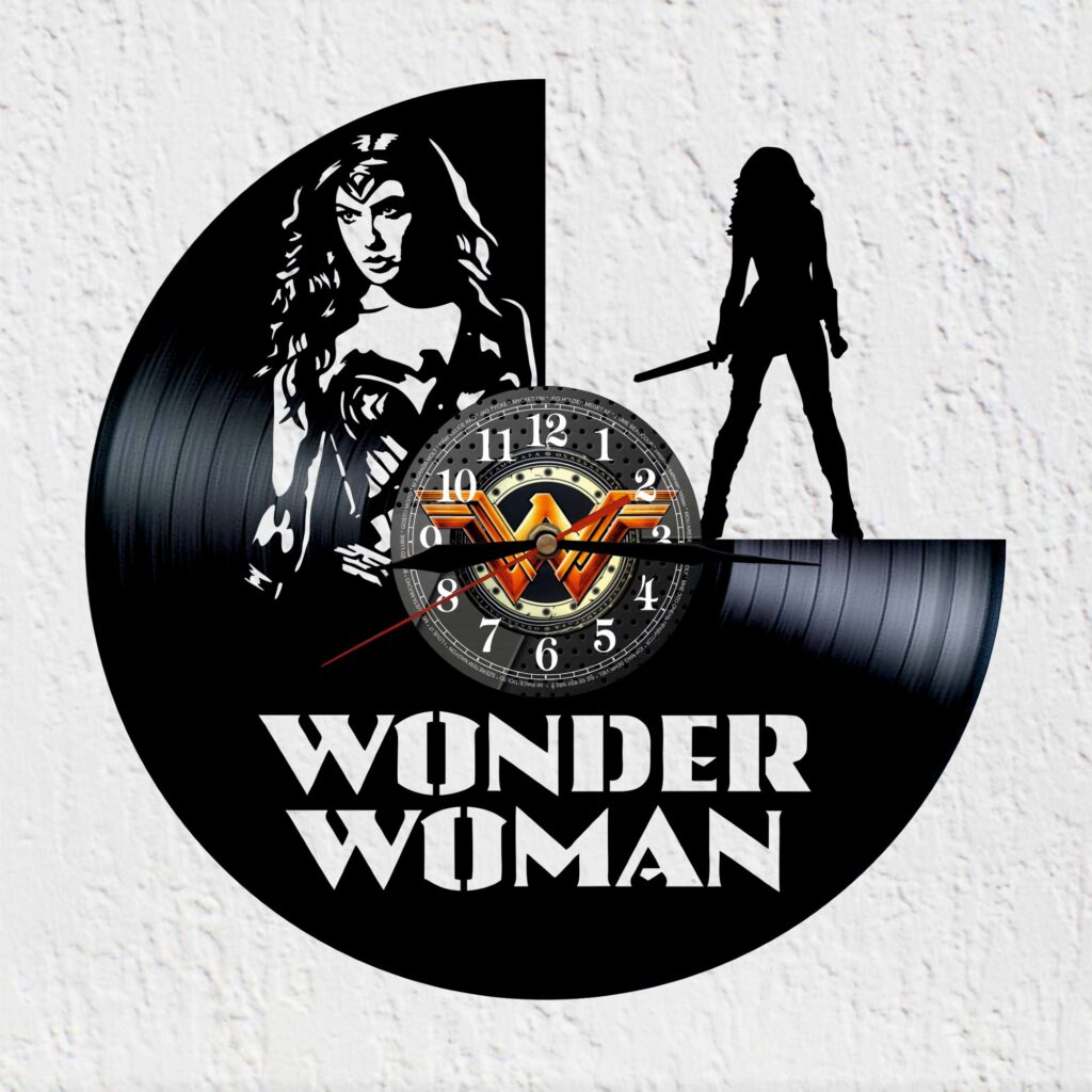reloj de vinilo wonder woman