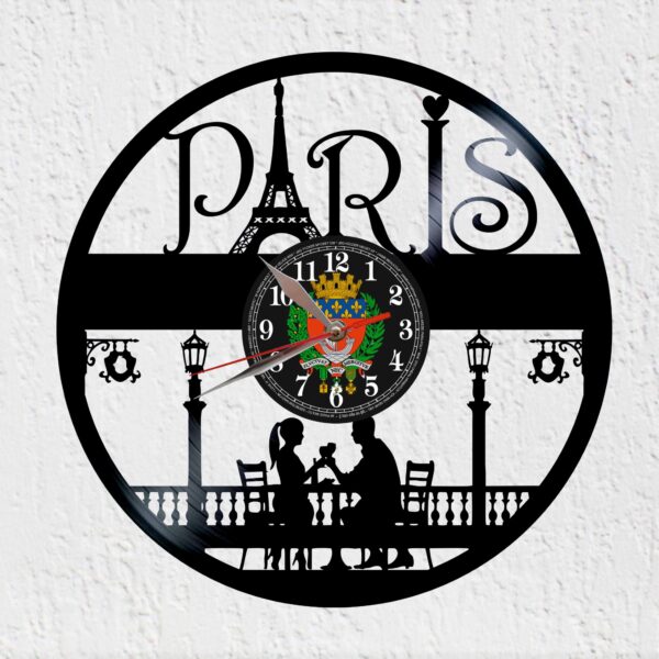 reloj de vinilo paris amor