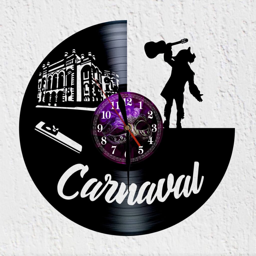 reloj de vinilo carnaval