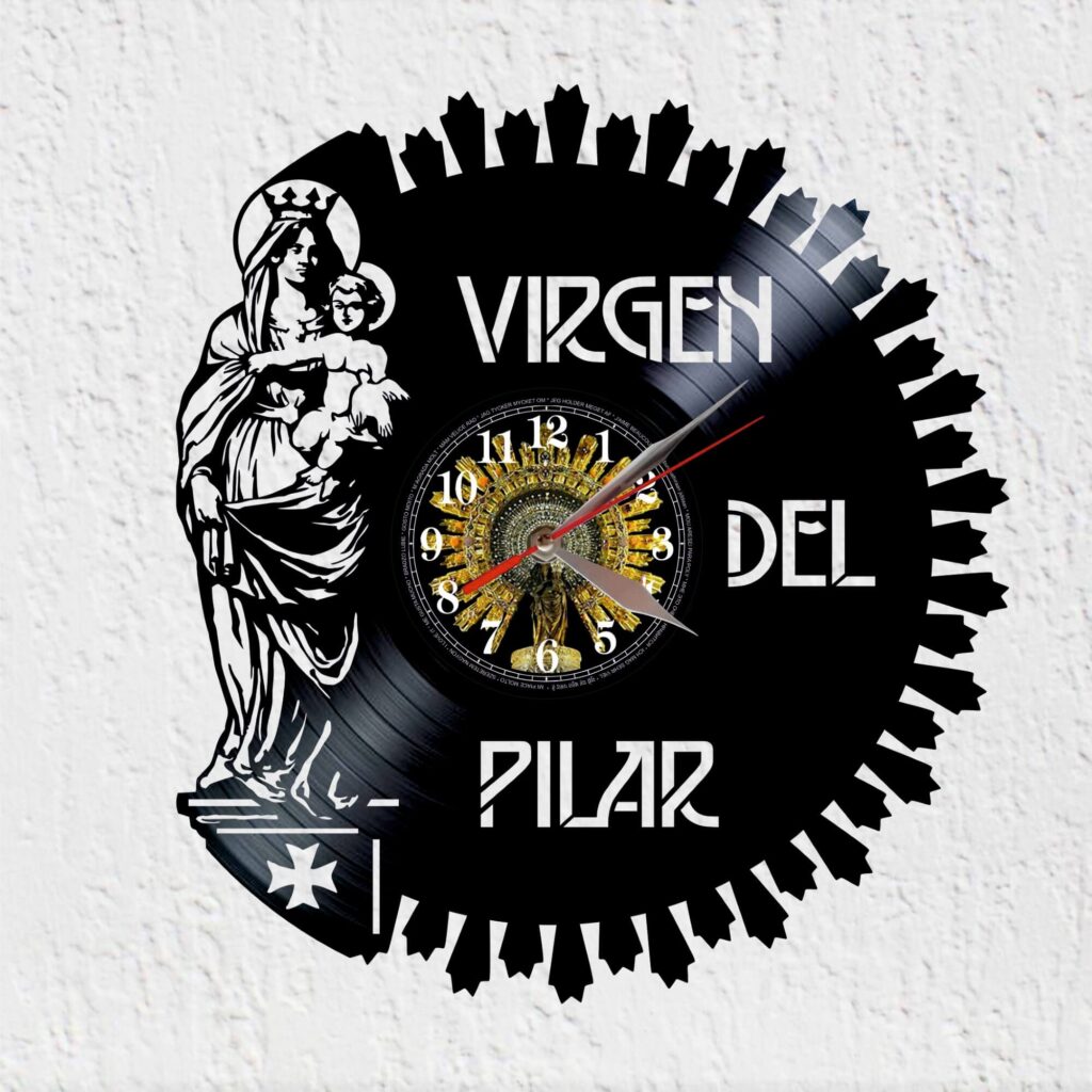 reloj de vinilo virgen del roció