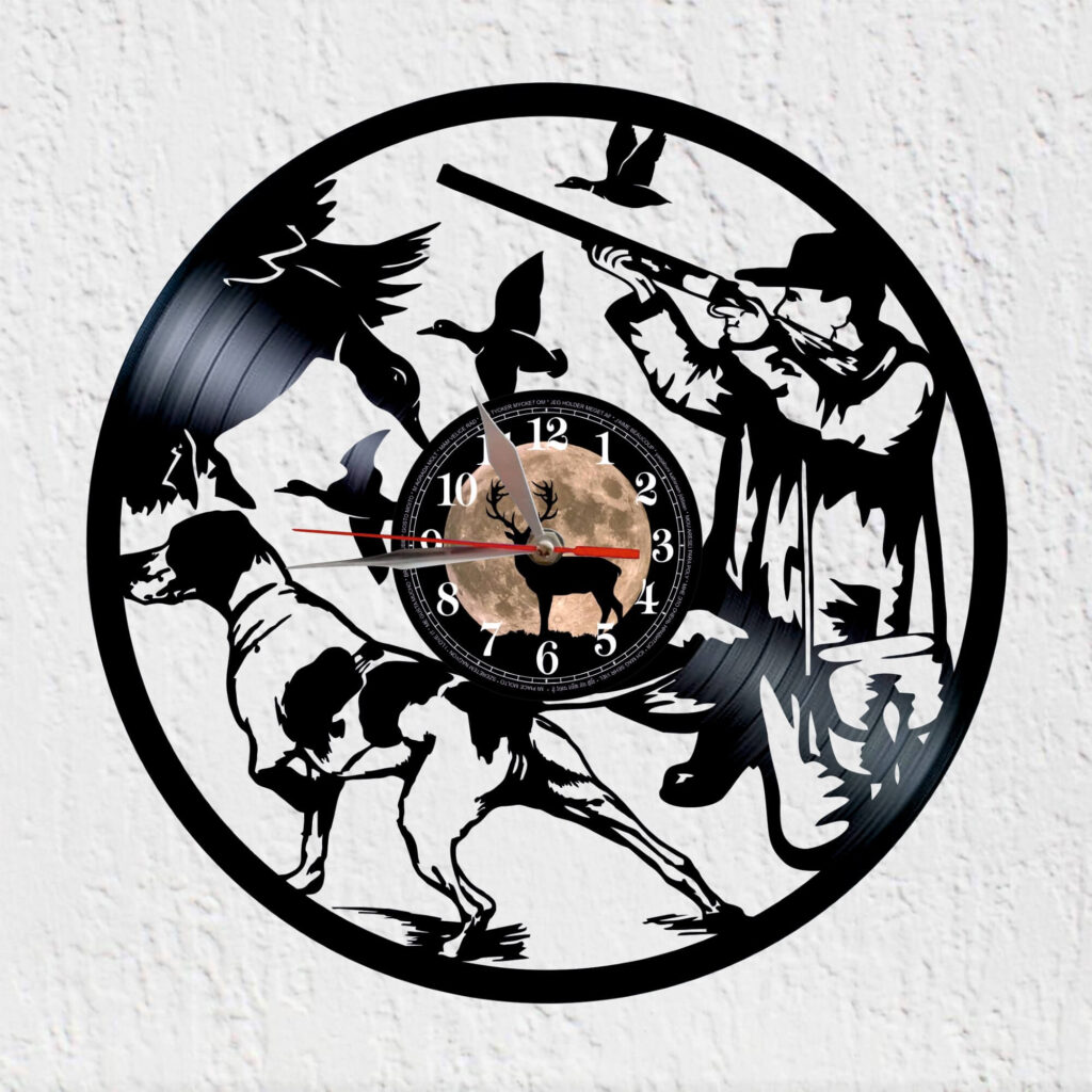 reloj de vinilo Caza