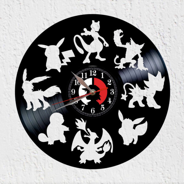 reloj vinilo pokemon