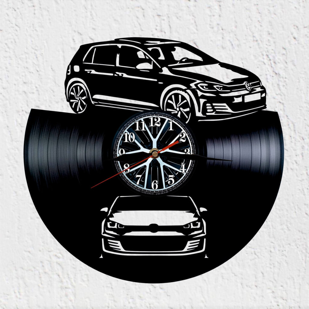 reloj de vinilo vw golf gti