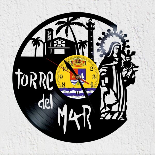 reloj de vinilo torre del mar
