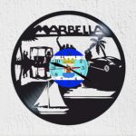 reloj de vinilo marbella