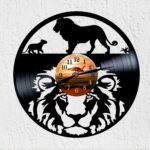 reloj de vinilo leon