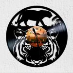 reloj de vinilo tigre