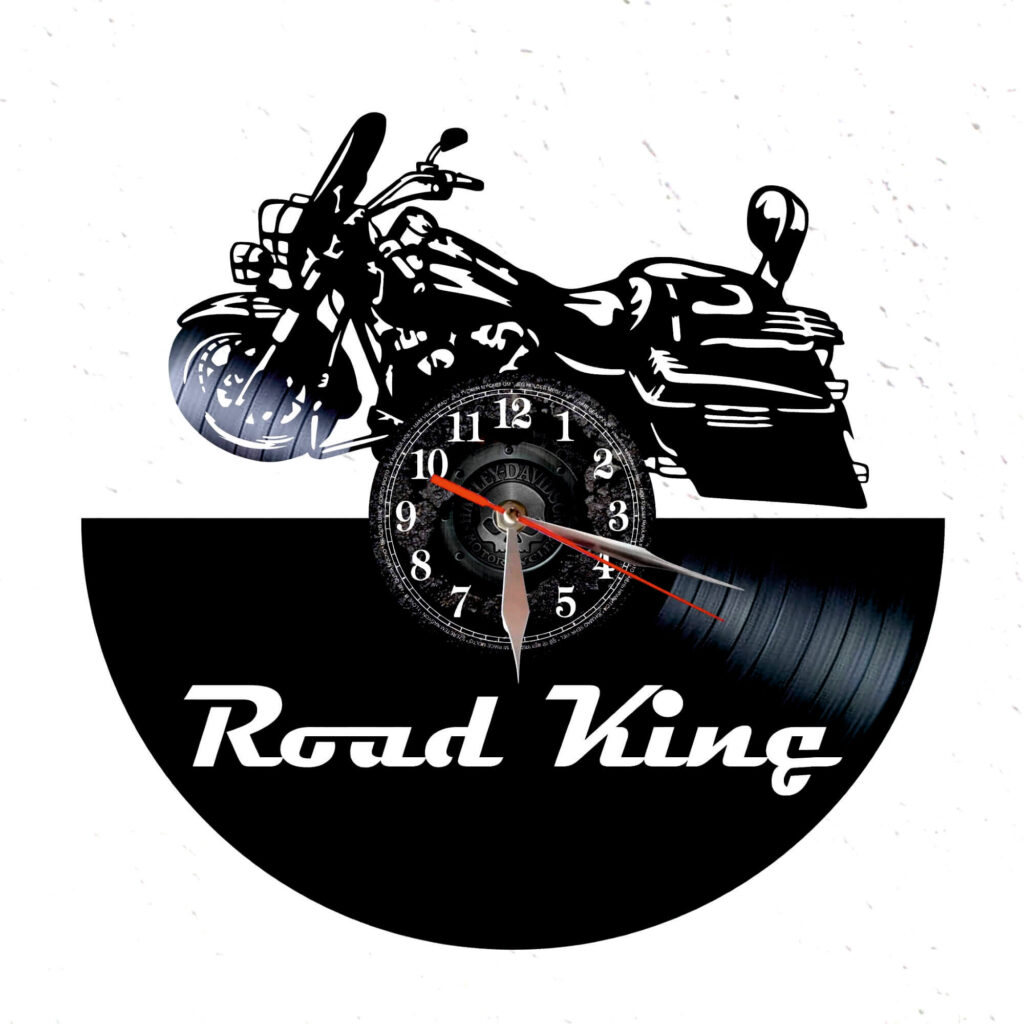 reloj de vinilo harley davidson road king