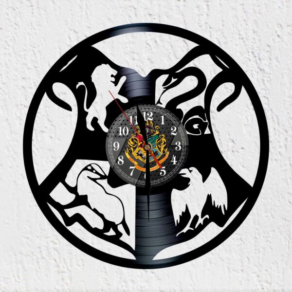 reloj de vinilo escudo de Harry Potter