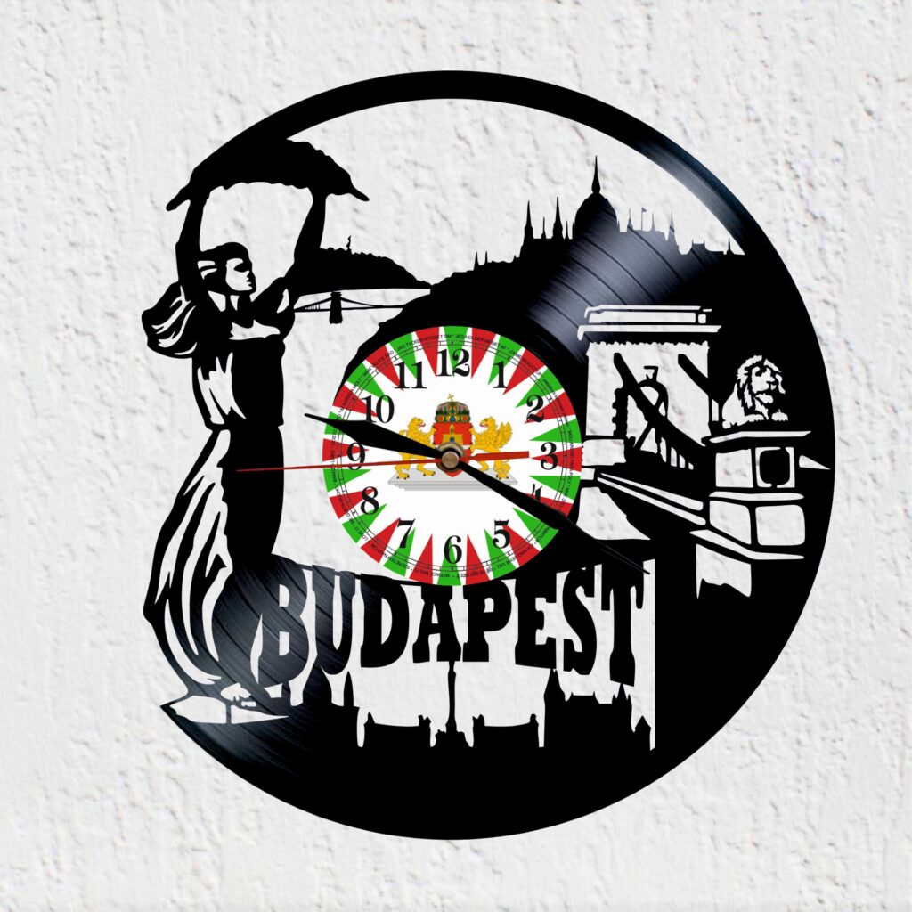 reloj de vinilo budapest